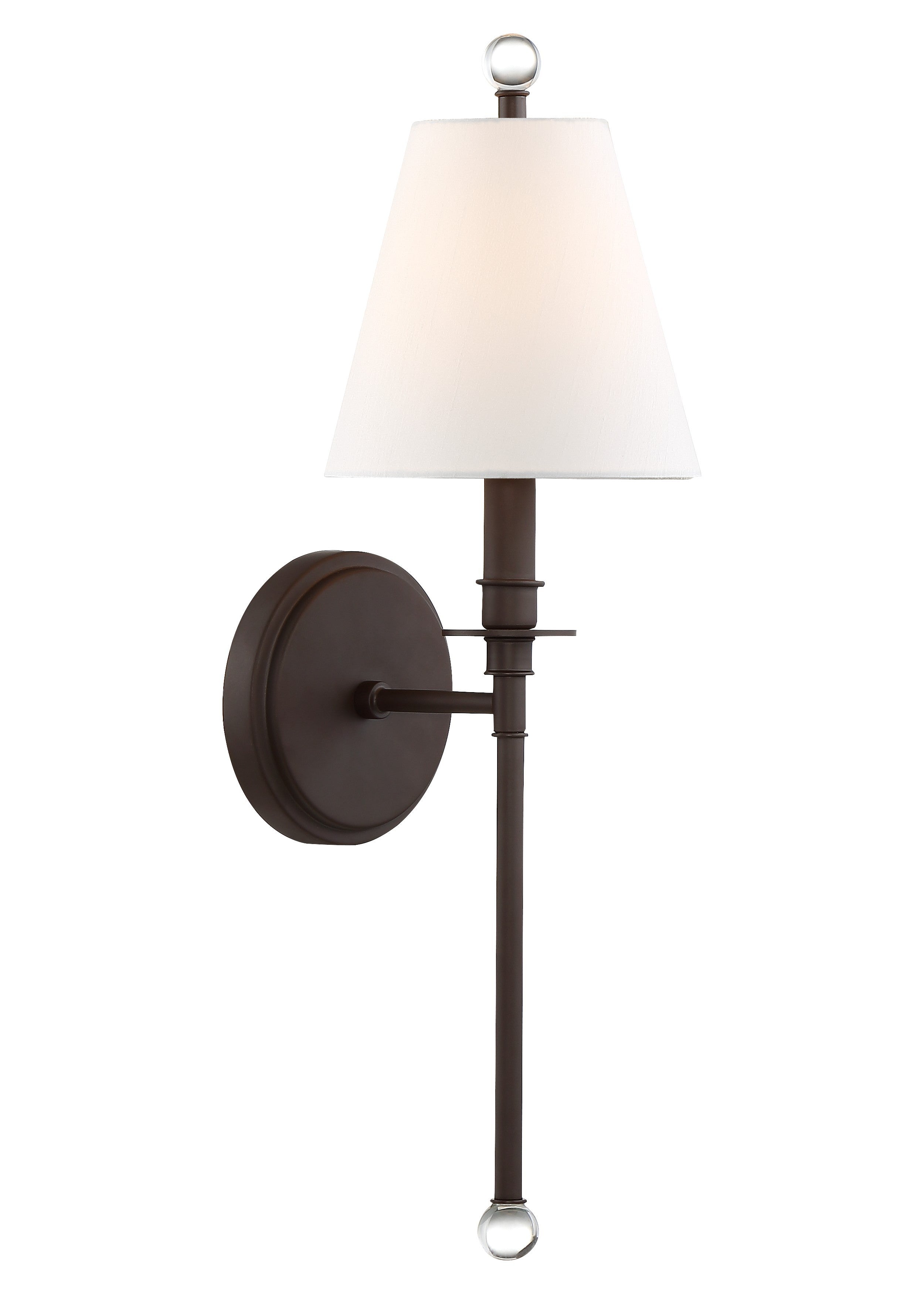 Crystorama Riverdale RIV-382-DB – 6 Inch – 1 Light – Sconce – Dark Bronze – Damp Rated