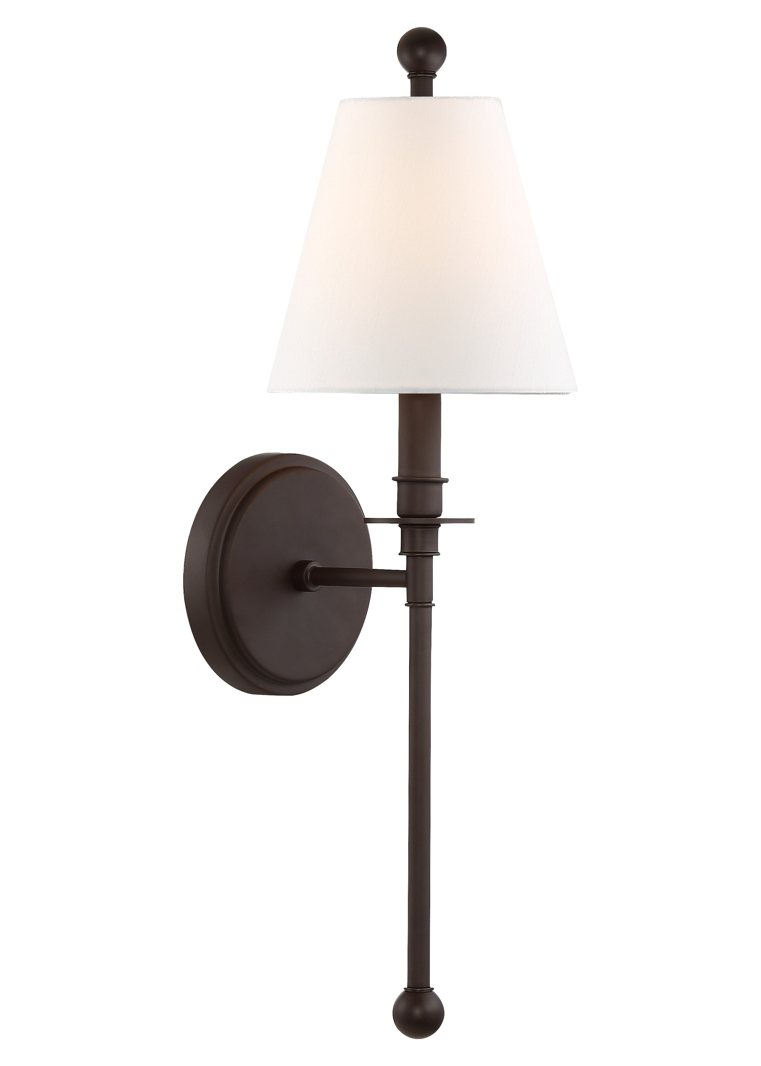 Crystorama Riverdale RIV-382-DB – 6 Inch – 1 Light – Sconce – Dark Bronze – Damp Rated