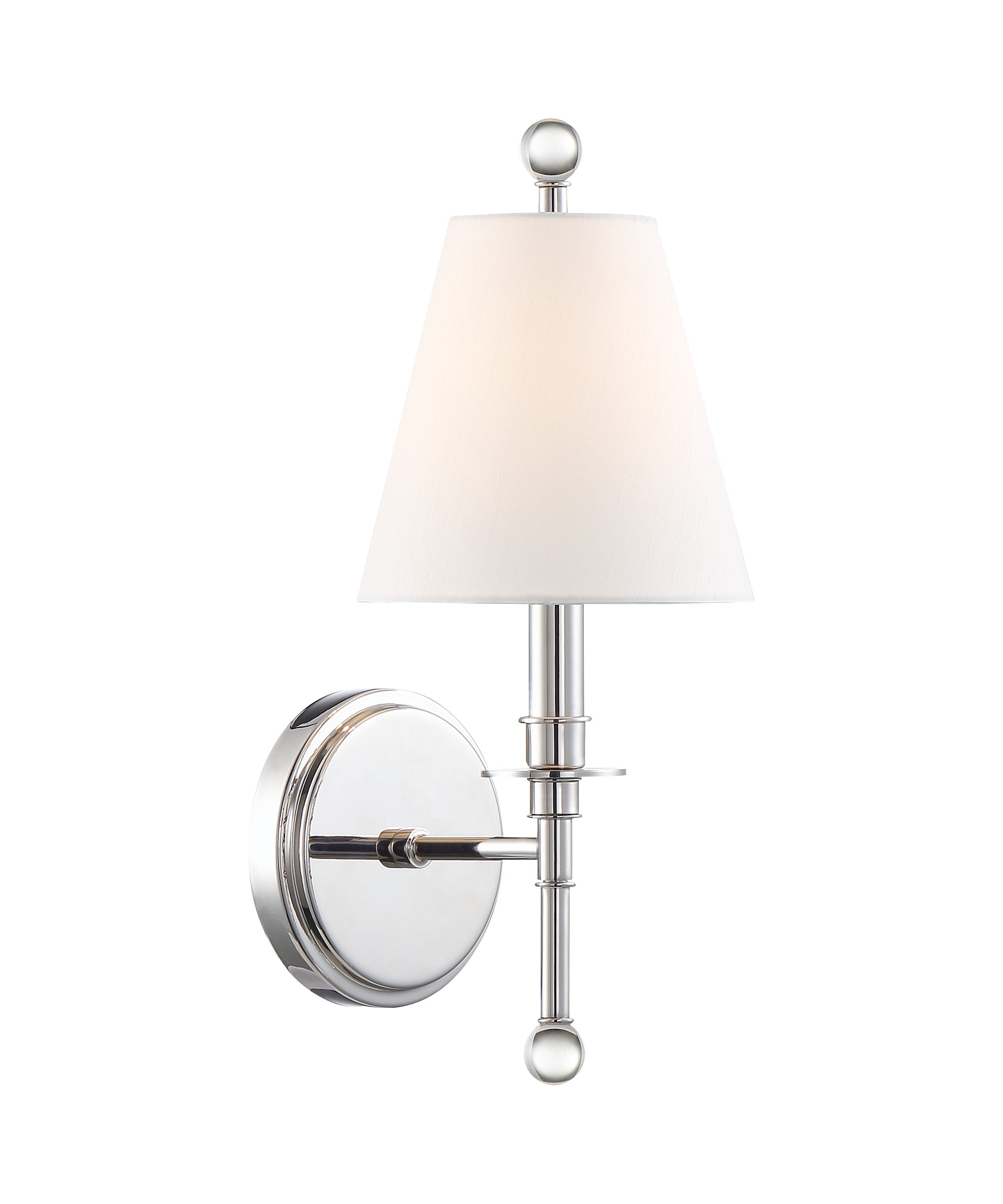 Crystorama Riverdale RIV-382-PN – 6 Inch – 1 Light – Sconce – Polished Nickel – Damp Rated