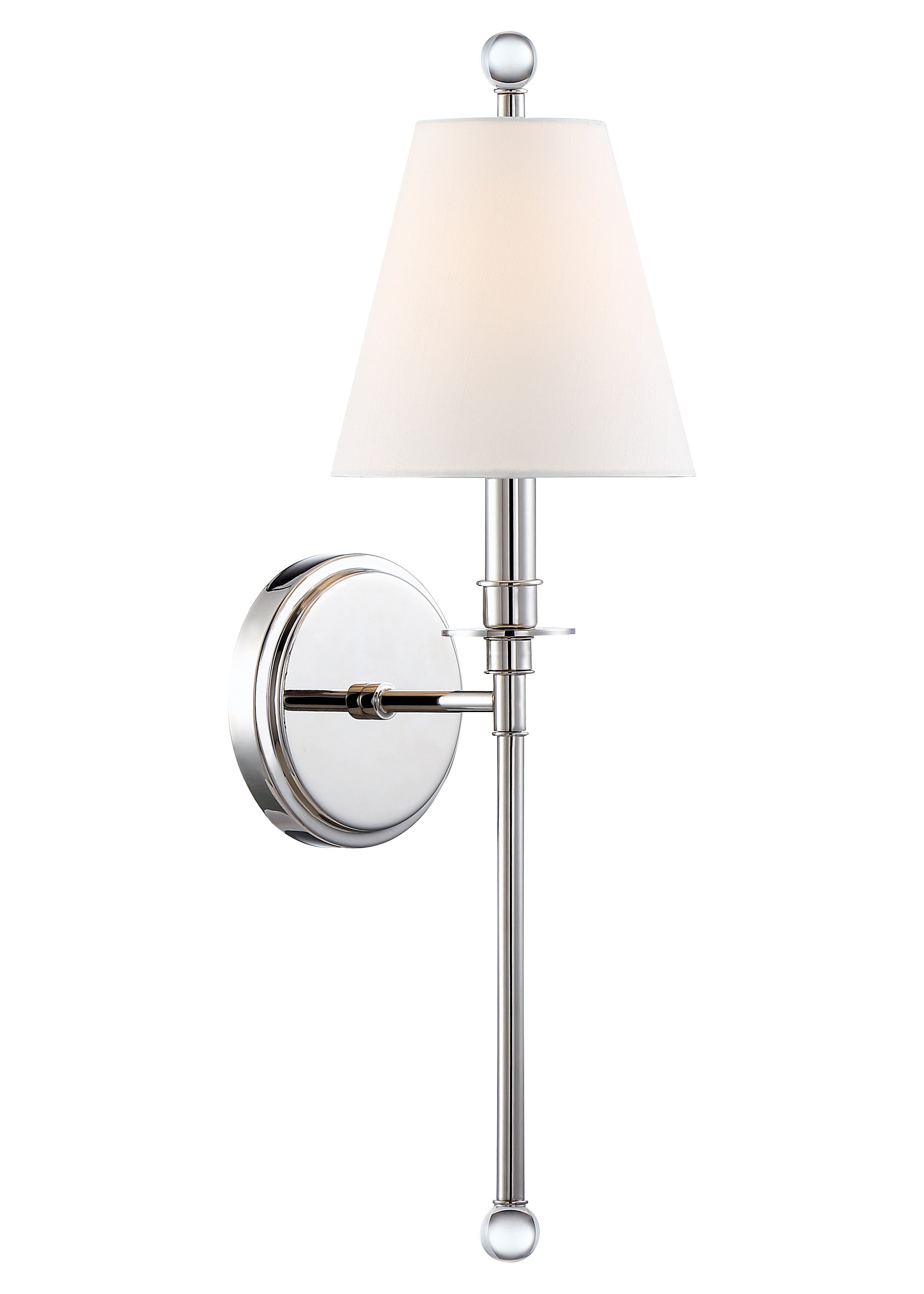 Crystorama Riverdale RIV-382-PN – 6 Inch – 1 Light – Sconce – Polished Nickel – Damp Rated