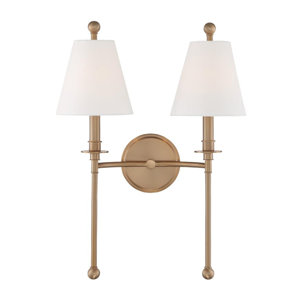 Crystorama RIVERDALE RIV-383-AG Sconce Contemporary - Aged Brass