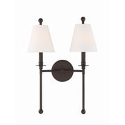 Crystorama Riverdale RIV-383-DB – 15 Inch – 2 Light – Sconce – Dark Bronze – Damp Rated