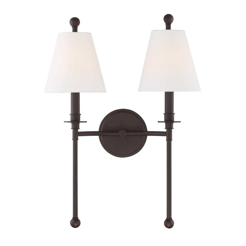 Crystorama RIVERDALE RIV-383-DB Sconce Contemporary - Dark Bronze