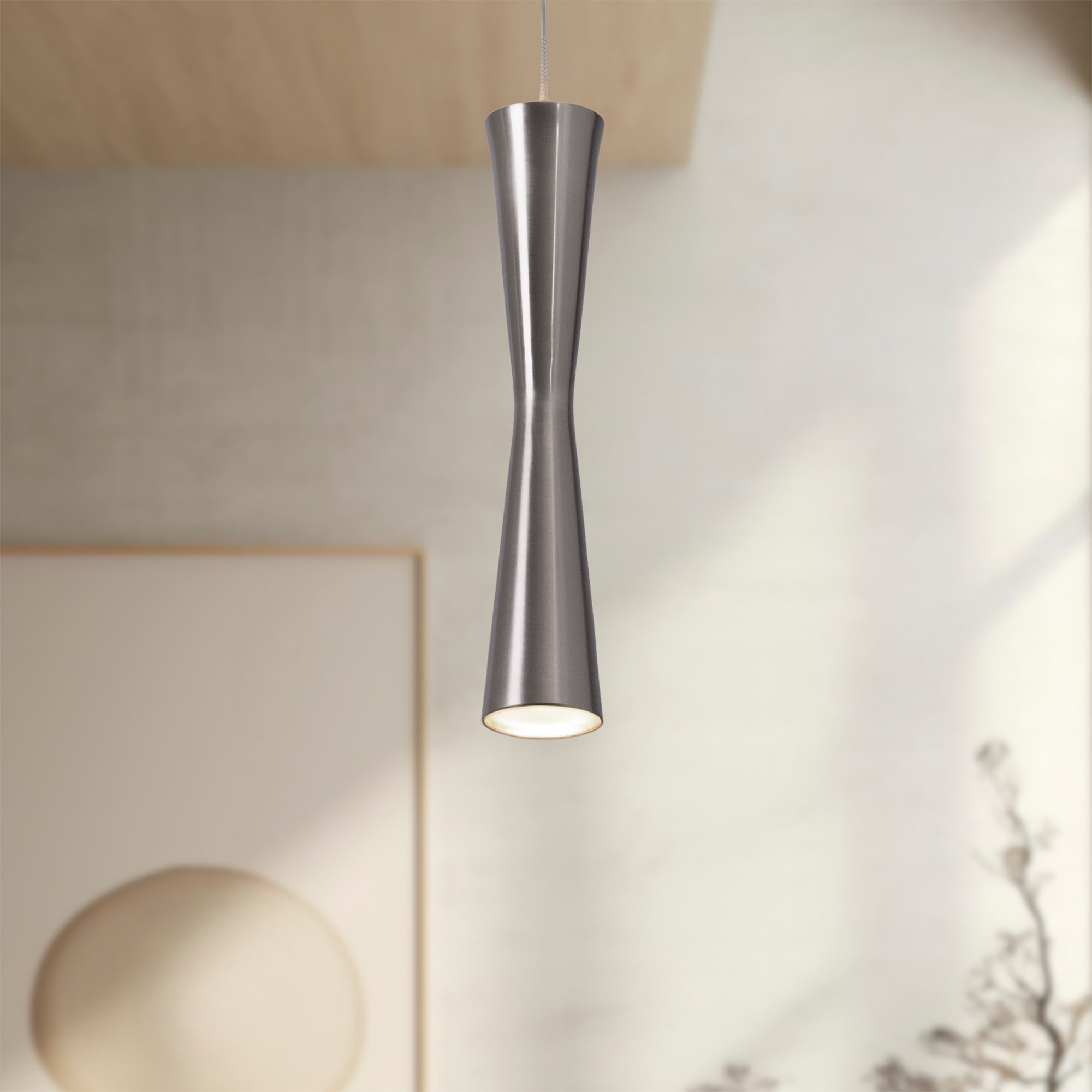 Robson 12-in Brushed Nickel LED Pendant