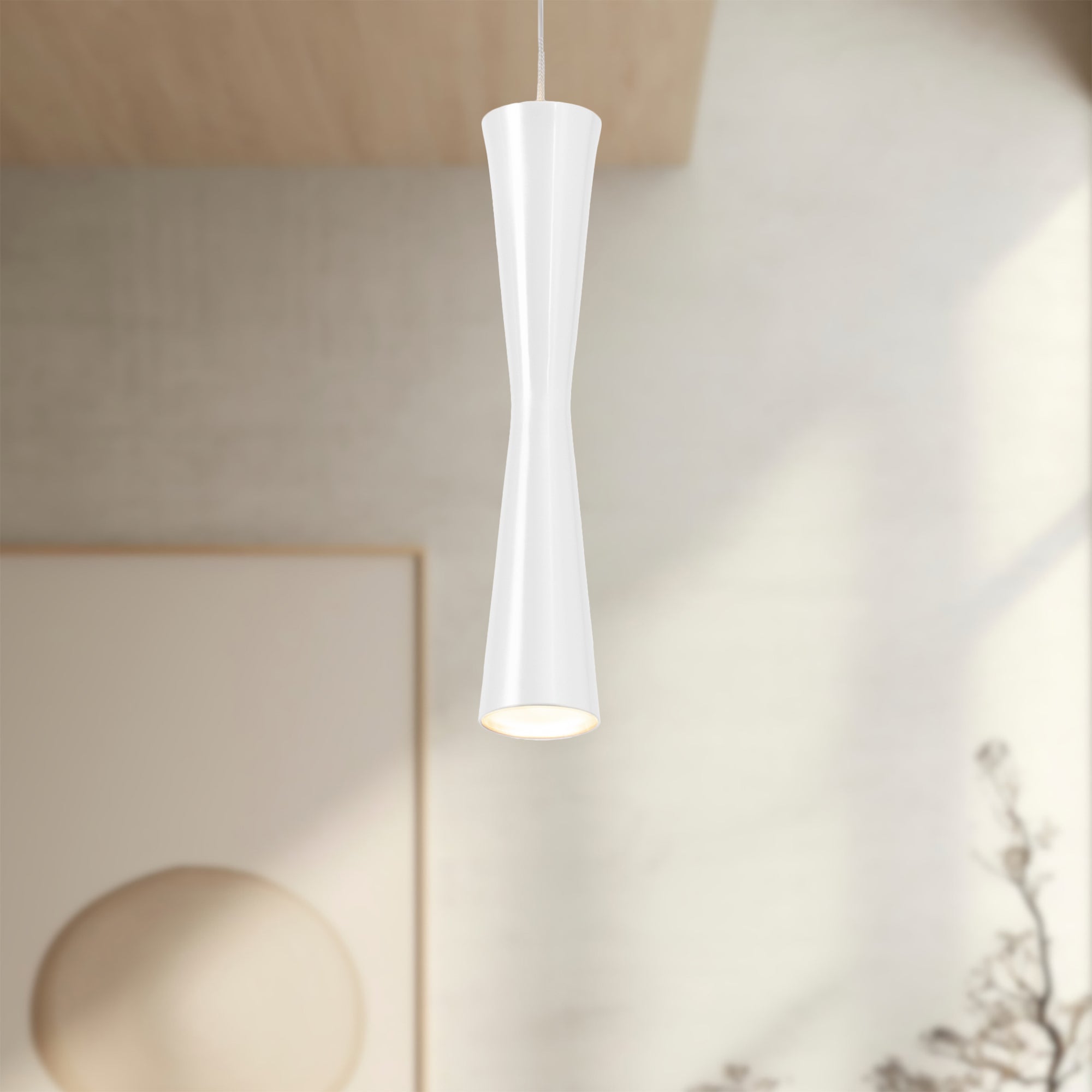 Robson 12-in White LED Pendant