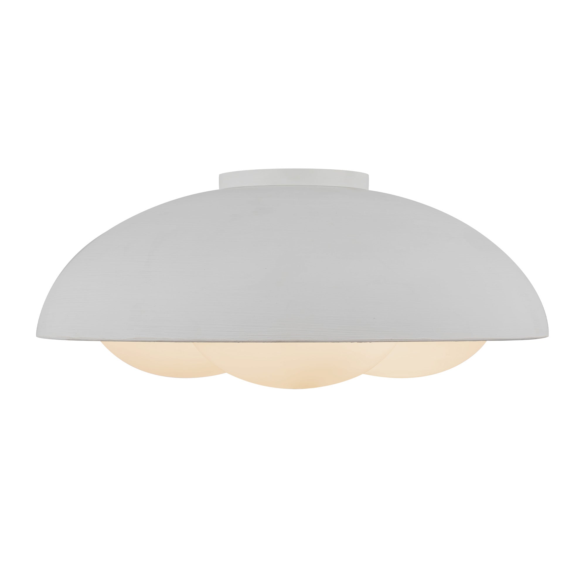 Robyn 16-in Antique White/Opal Glass Socket Flush Mount