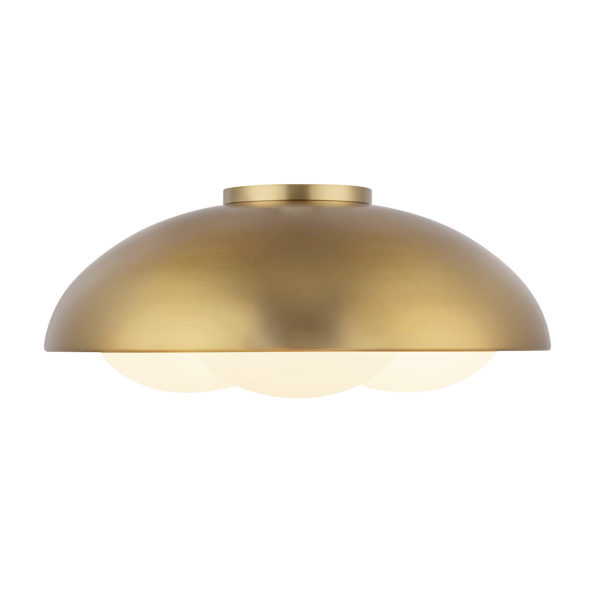 Robyn 16-in Brushed Gold/Opal Glass Socket Flush Mount