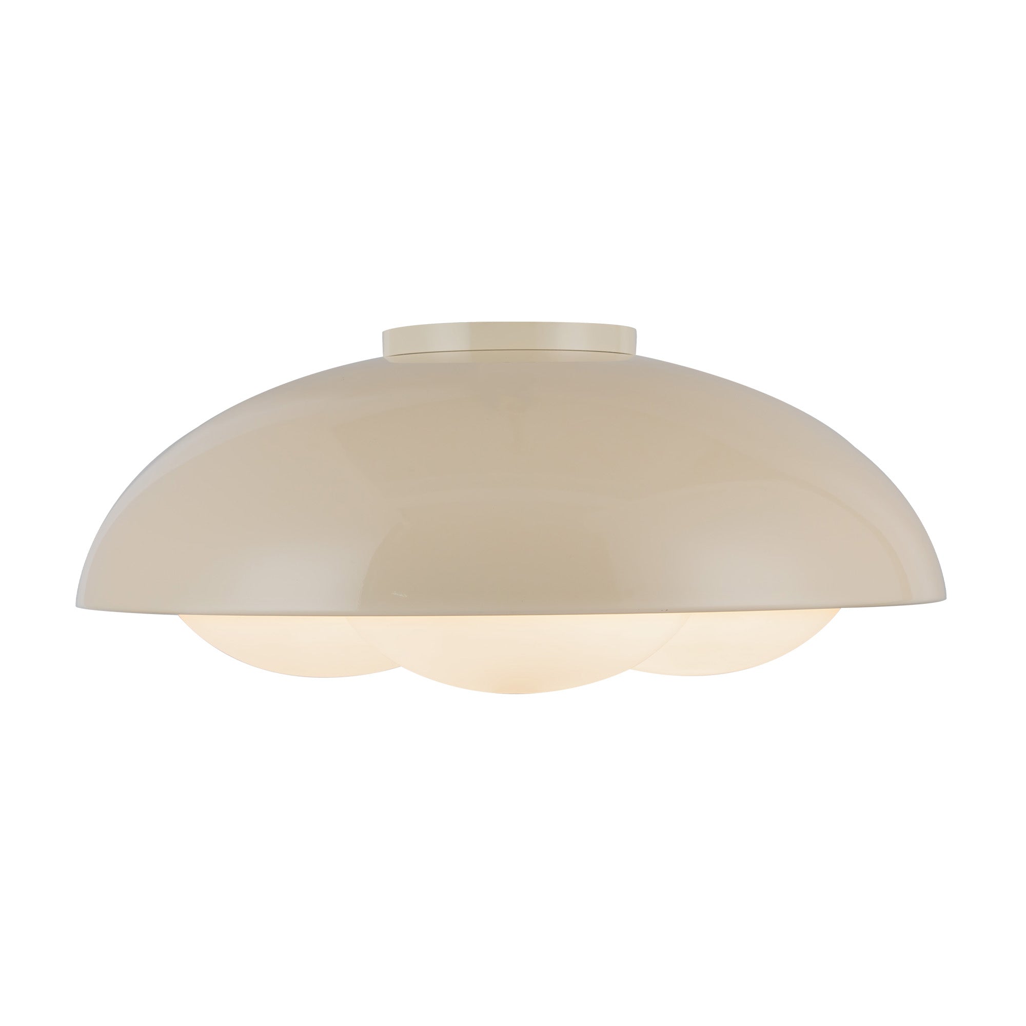 Robyn 16-in Pearl White/Opal Glass Socket Flush Mount