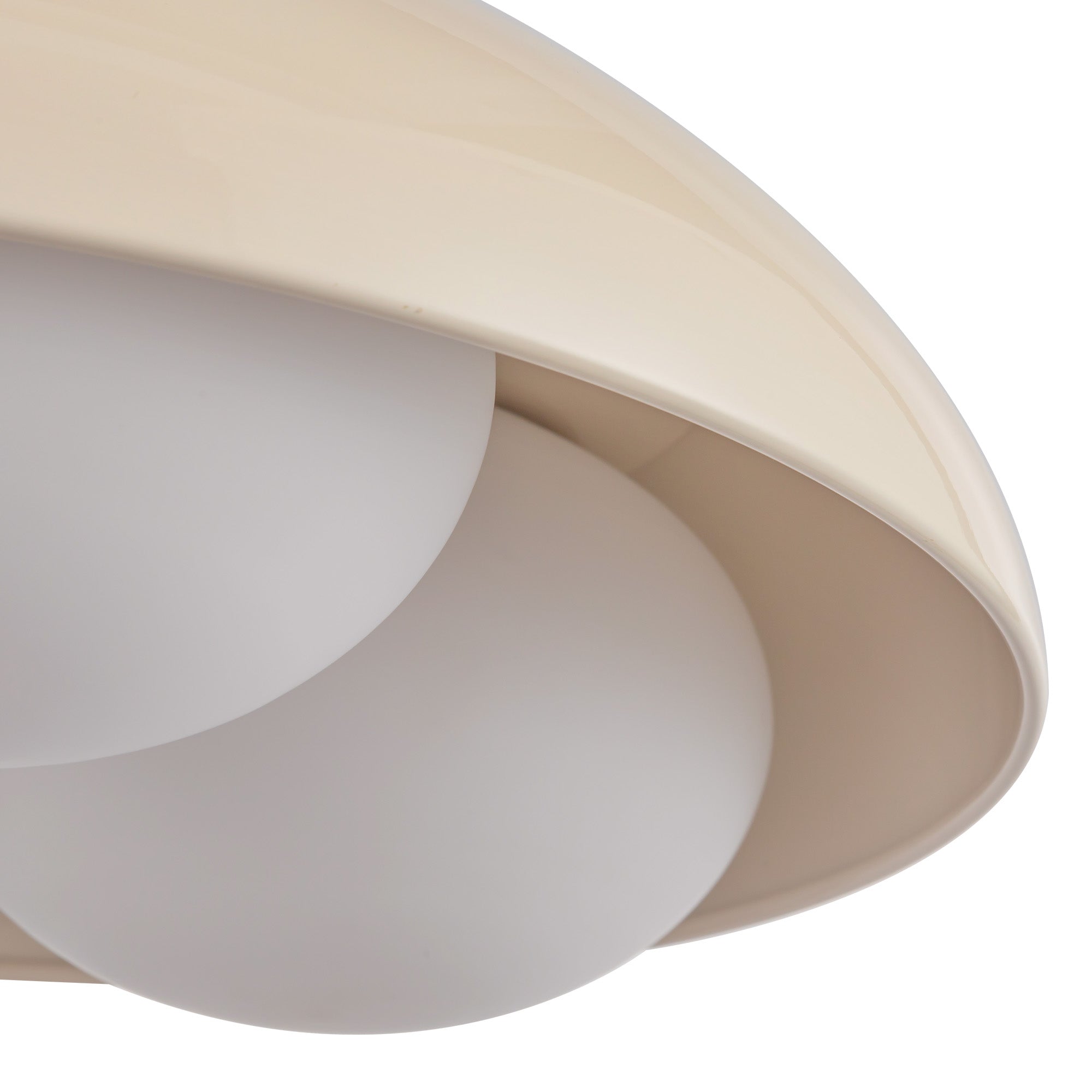 Robyn 16-in Pearl White/Opal Glass Socket Flush Mount
