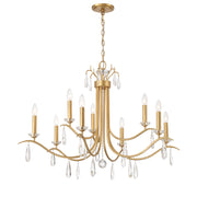Crystorama Lighting ROL-18819-GA Chandelier, Antique Gold