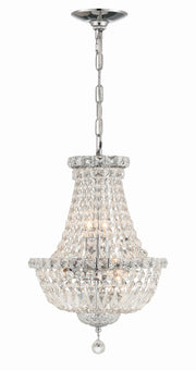Crystorama Roslyn ROS-A1006-CH-CL-MWP – 12 Inch – 5 Light – Chandelier – Polished Chrome – Dry Rated