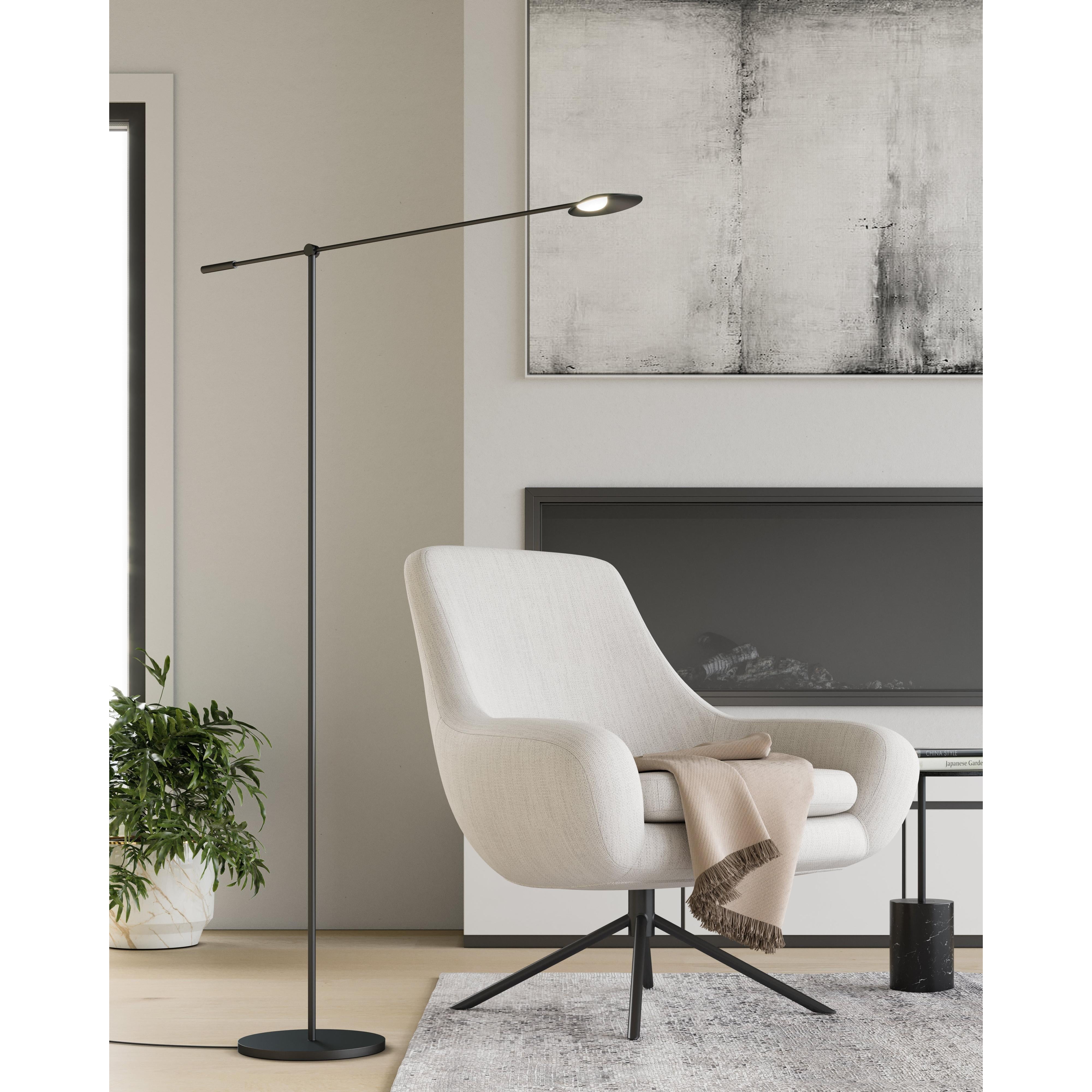 Rotaire Black LED Floor Lamp
