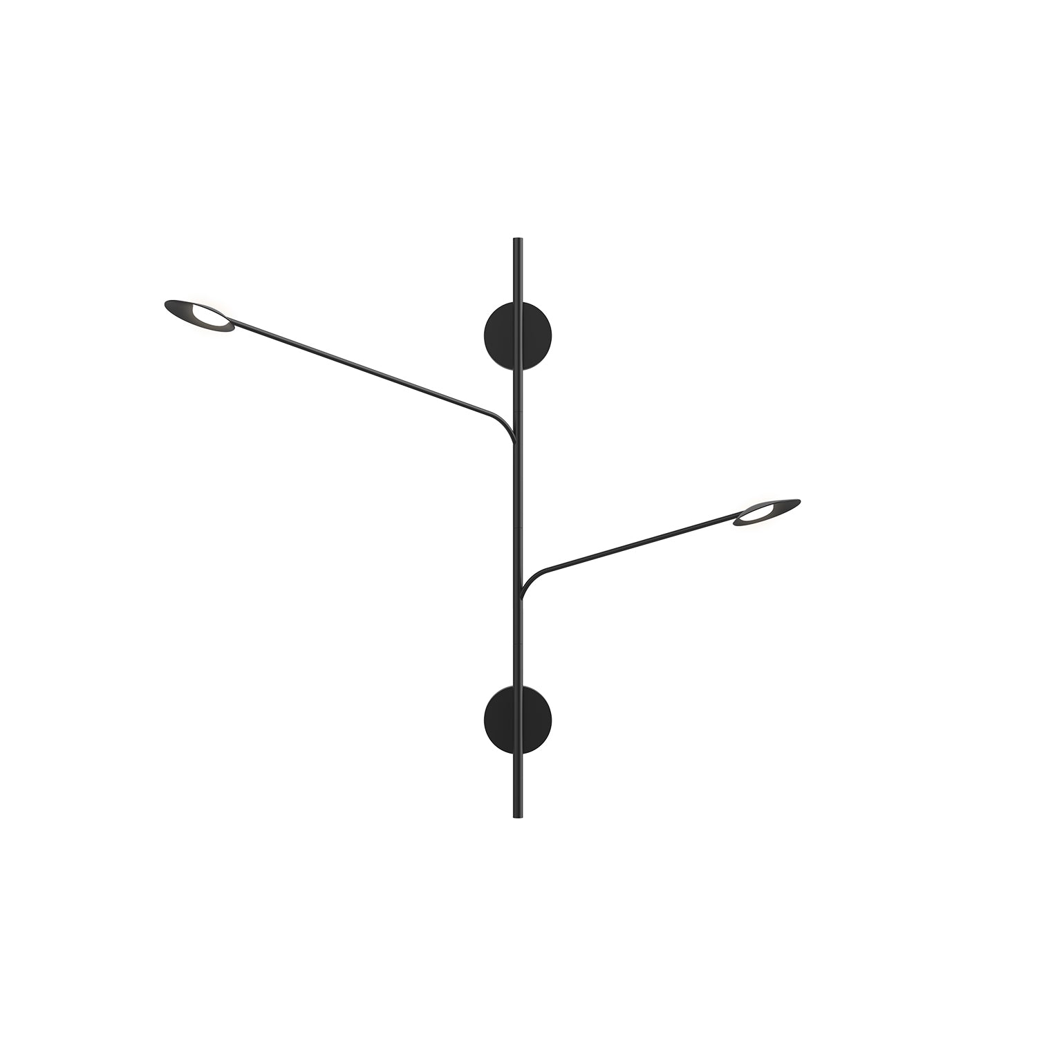 Rotaire 2 Head Black LED Wall Sconce