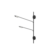 Rotaire 2 Head Black LED Wall Sconce
