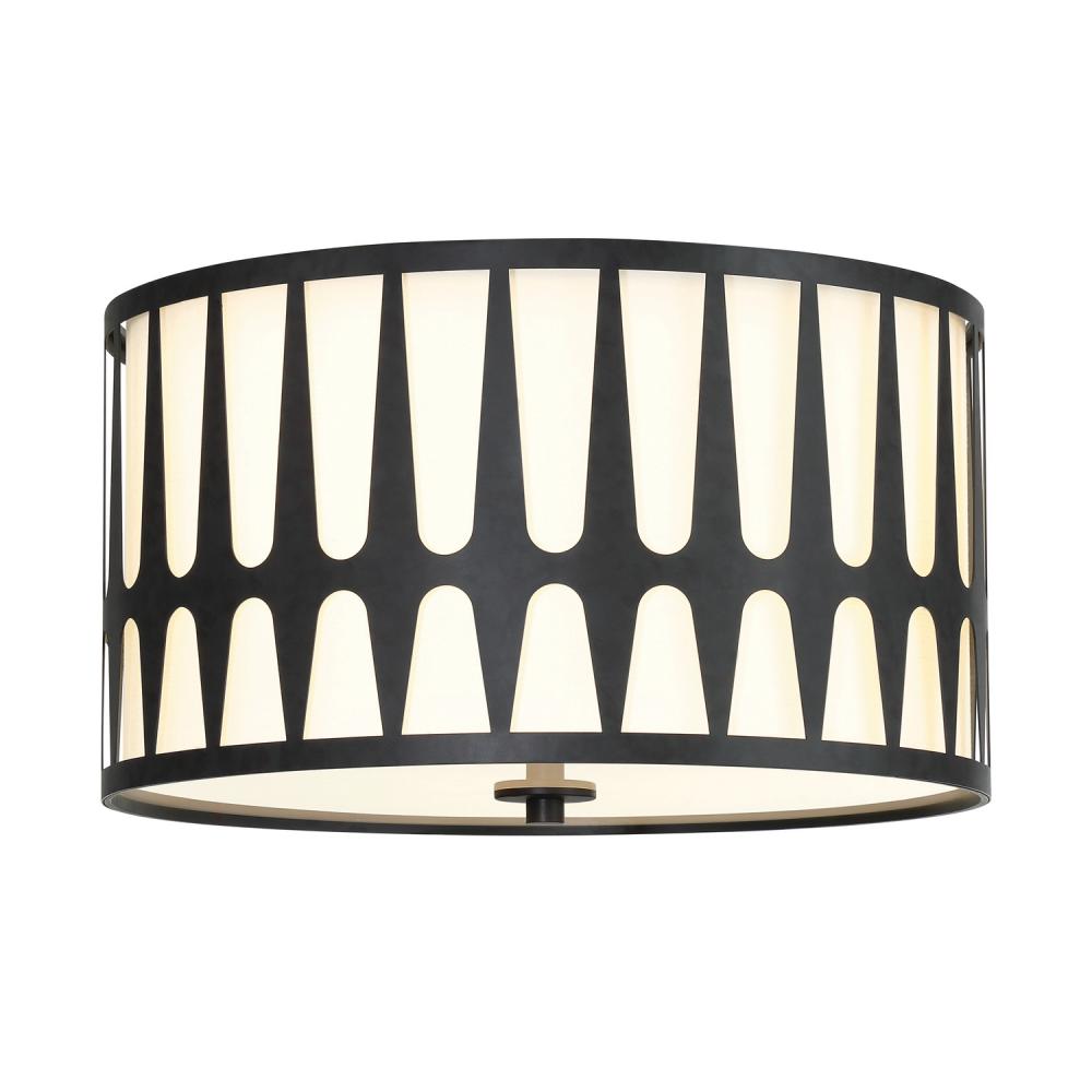 Crystorama ROYSTON ROY-800-BK Flush Mount Modern - Black