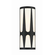 Crystorama Royston ROY-802-BK – 6.75 Inch – 2 Light – Sconce – Black – Damp Rated