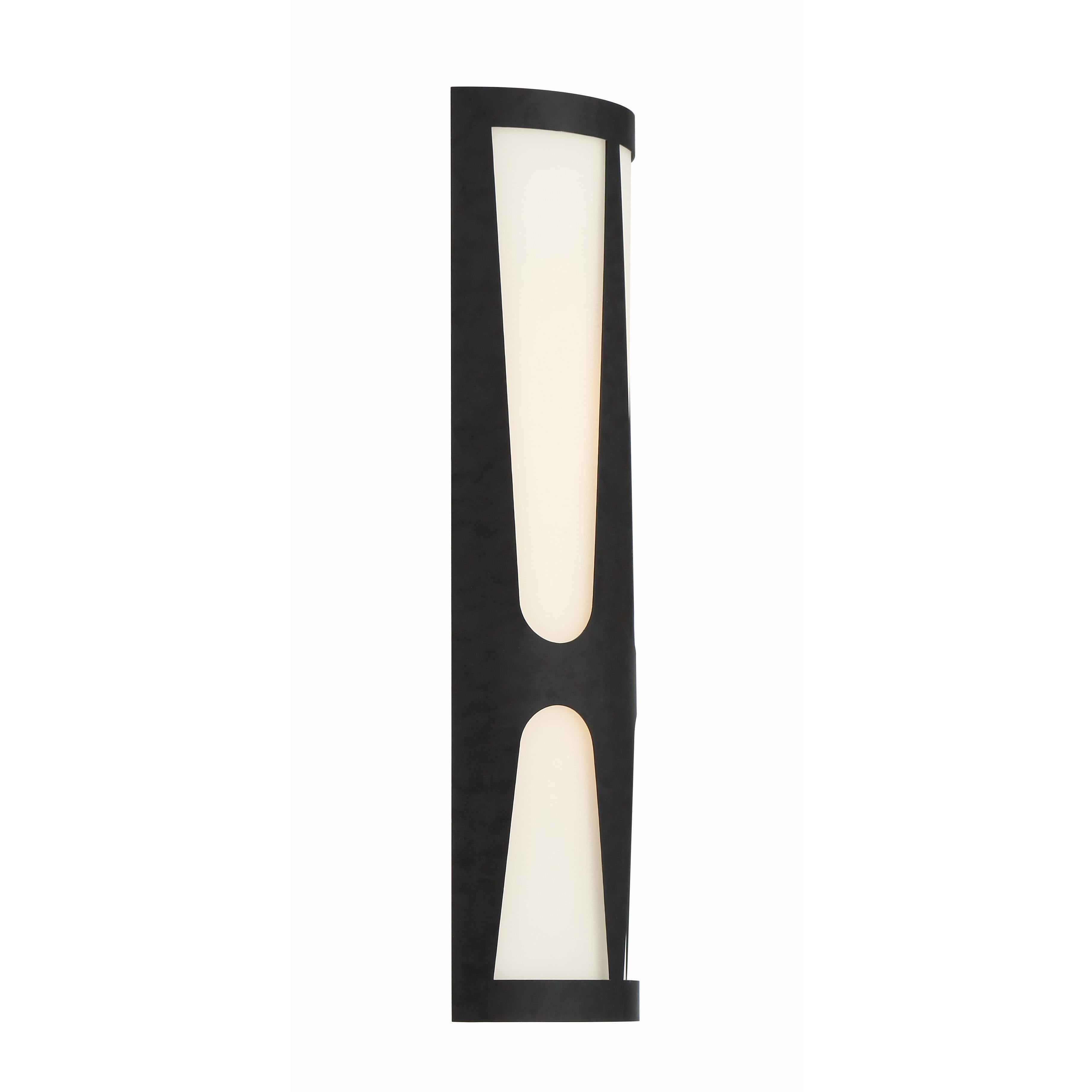 Crystorama Royston ROY-802-BK – 6.75 Inch – 2 Light – Sconce – Black – Damp Rated