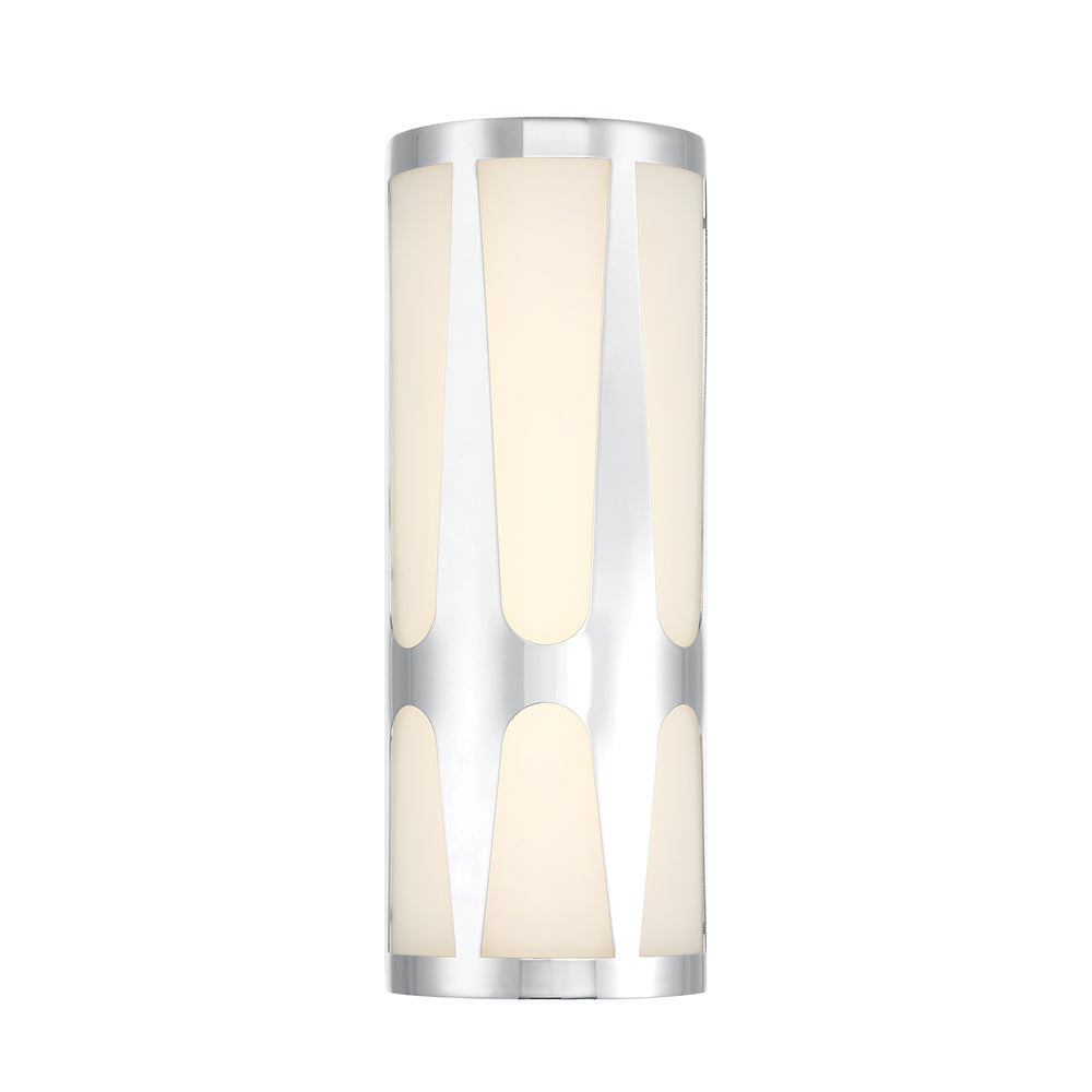Crystorama Lighting ROY-802-CH Royston 2 Light Sconce, UL Damp Rated, Polished Chrome
