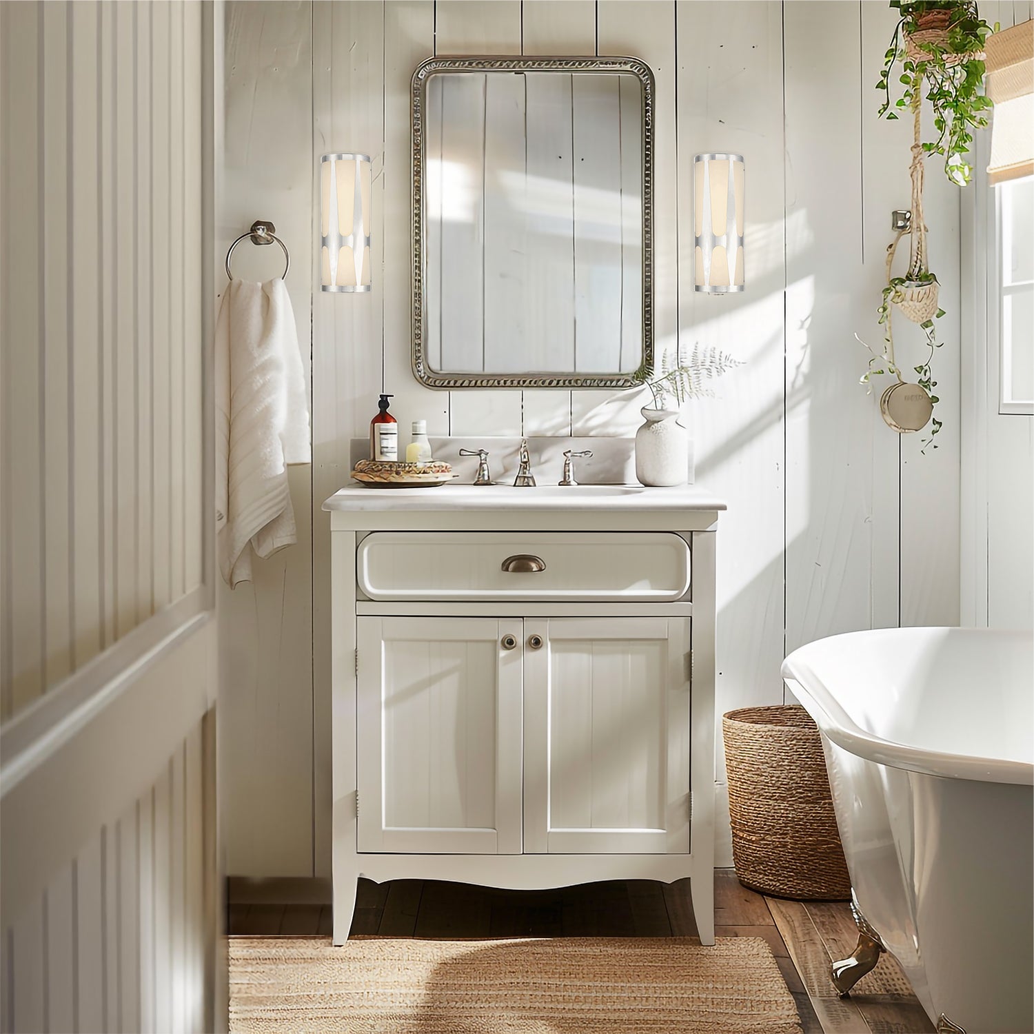 Crystorama Royston ROY-802-CH_LED – 6.75 Inch – Sconce – Polished Chrome – Damp Rated