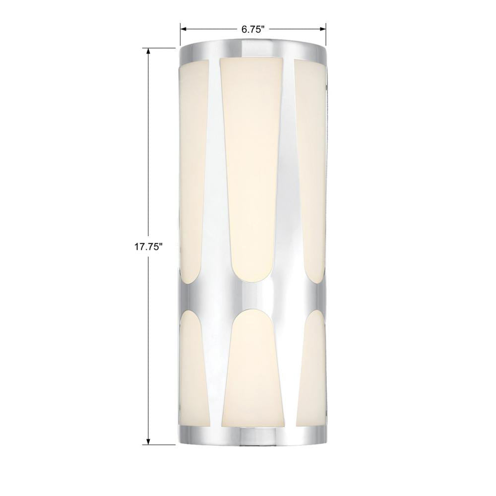 Crystorama ROYSTON ROY-802-CH_LED Sconce - Polished Chrome