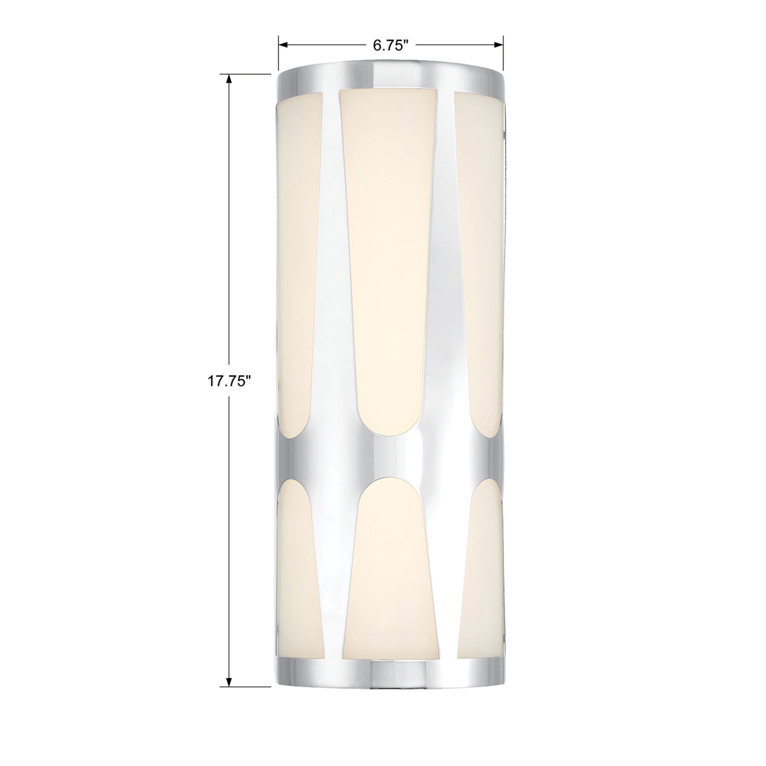 Crystorama Royston ROY-802-CH – 6.75 Inch – 2 Light – Sconce – Polished Chrome – Damp Rated