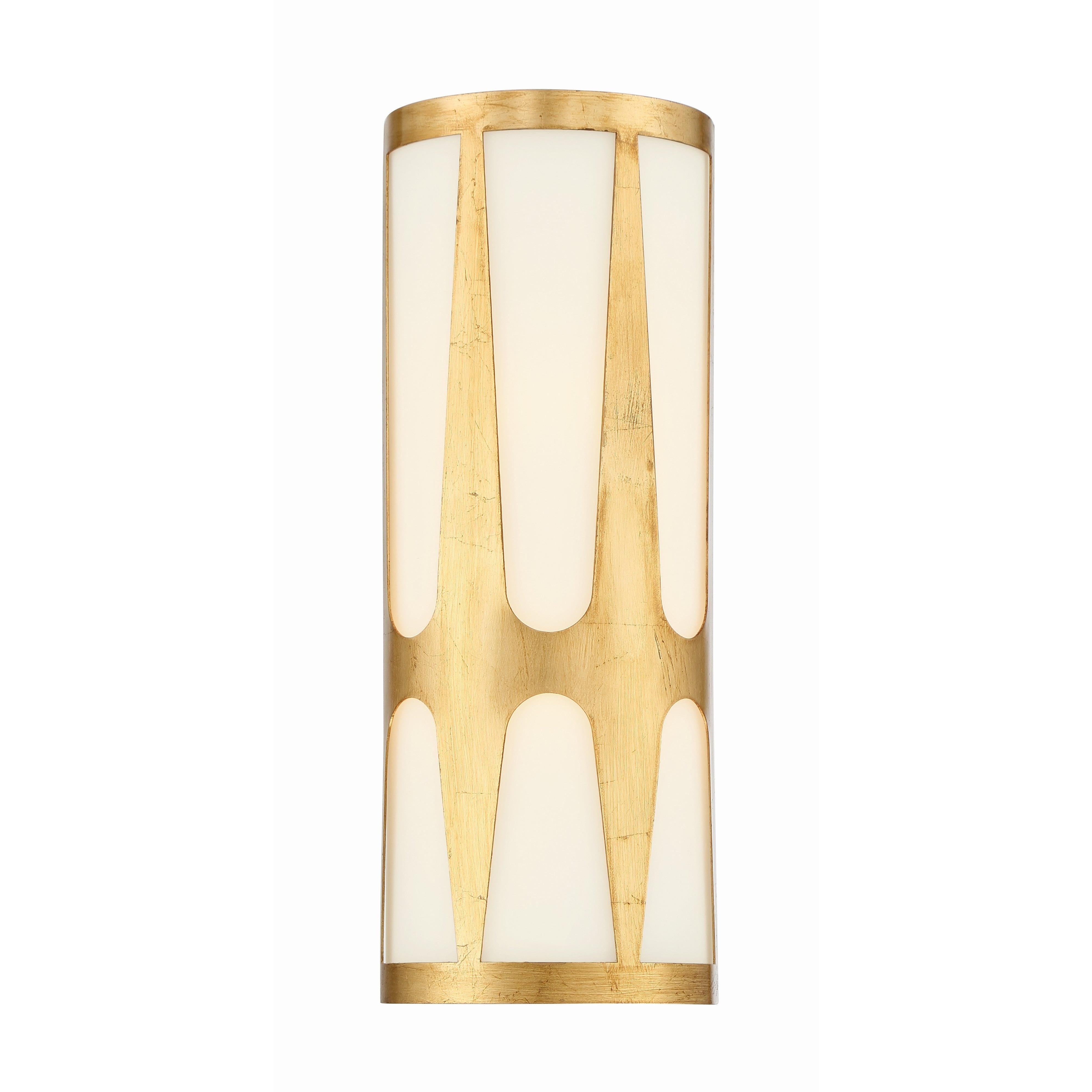 Crystorama Royston ROY-802-GA – 6.75 Inch – 2 Light – Sconce – Antique Gold – Damp Rated
