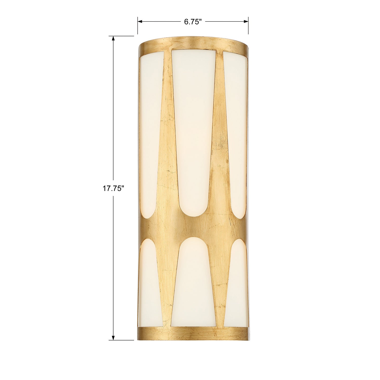 Crystorama Royston ROY-802-GA_LED – 6.75 Inch – Sconce – Antique Gold – Damp Rated
