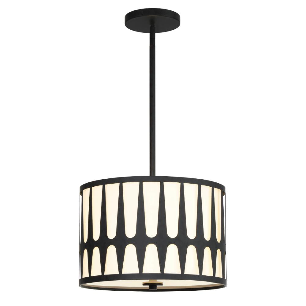 Crystorama ROYSTON ROY-803-BK Pendant Modern - Black