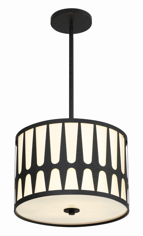 Crystorama ROYSTON ROY-803-BK Pendant Modern - Black