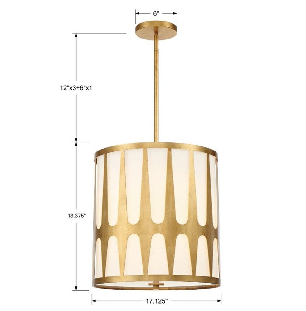 Crystorama ROYSTON ROY-805-GA Pendant Modern - Antique Gold