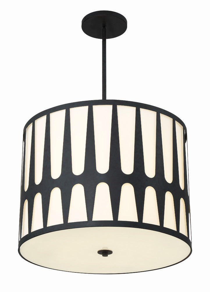 Crystorama ROYSTON ROY-809-BK Pendant Modern - Black