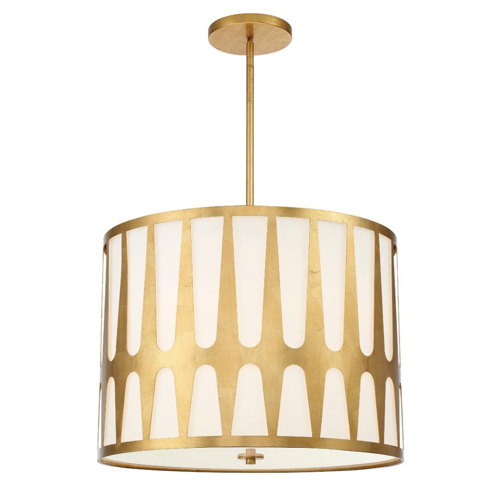 Crystorama ROYSTON ROY-809-GA Pendant Modern - Antique Gold