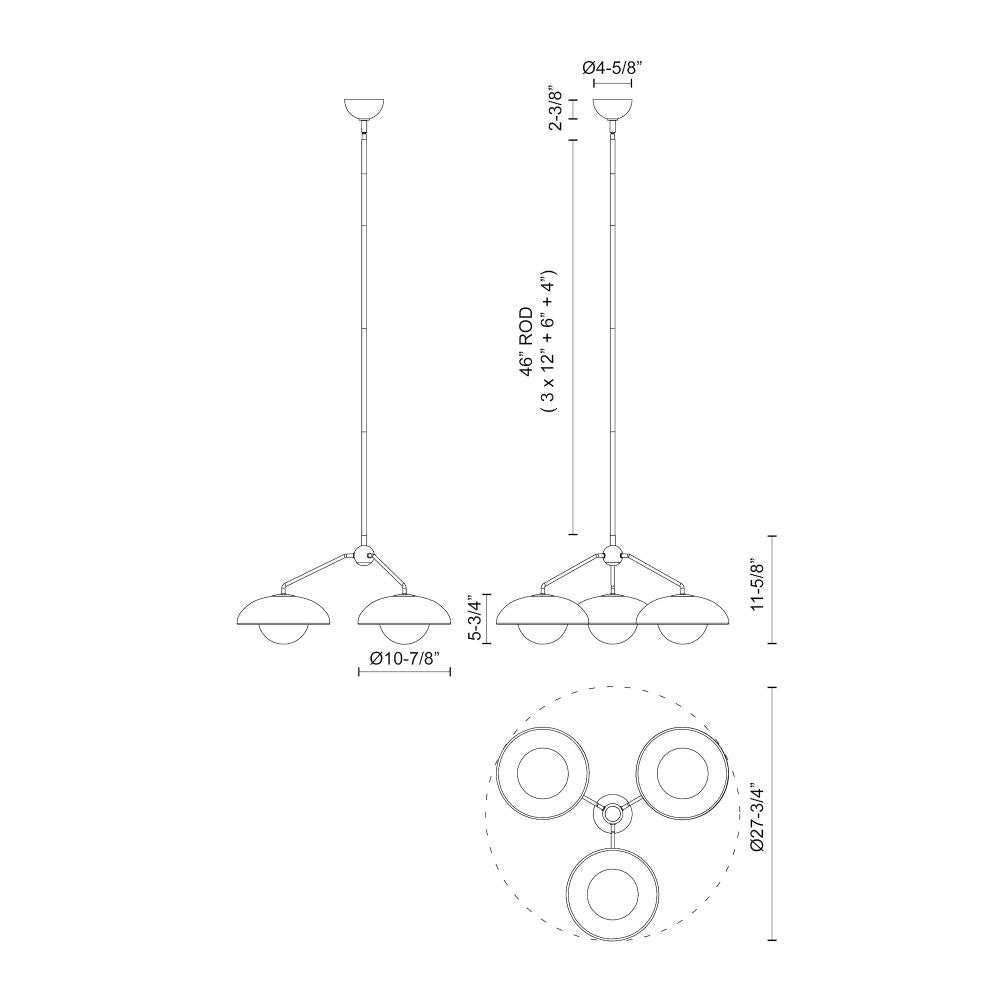 Alora Lighting RUBIO CH522328MBOP Chandelier - Matte Black