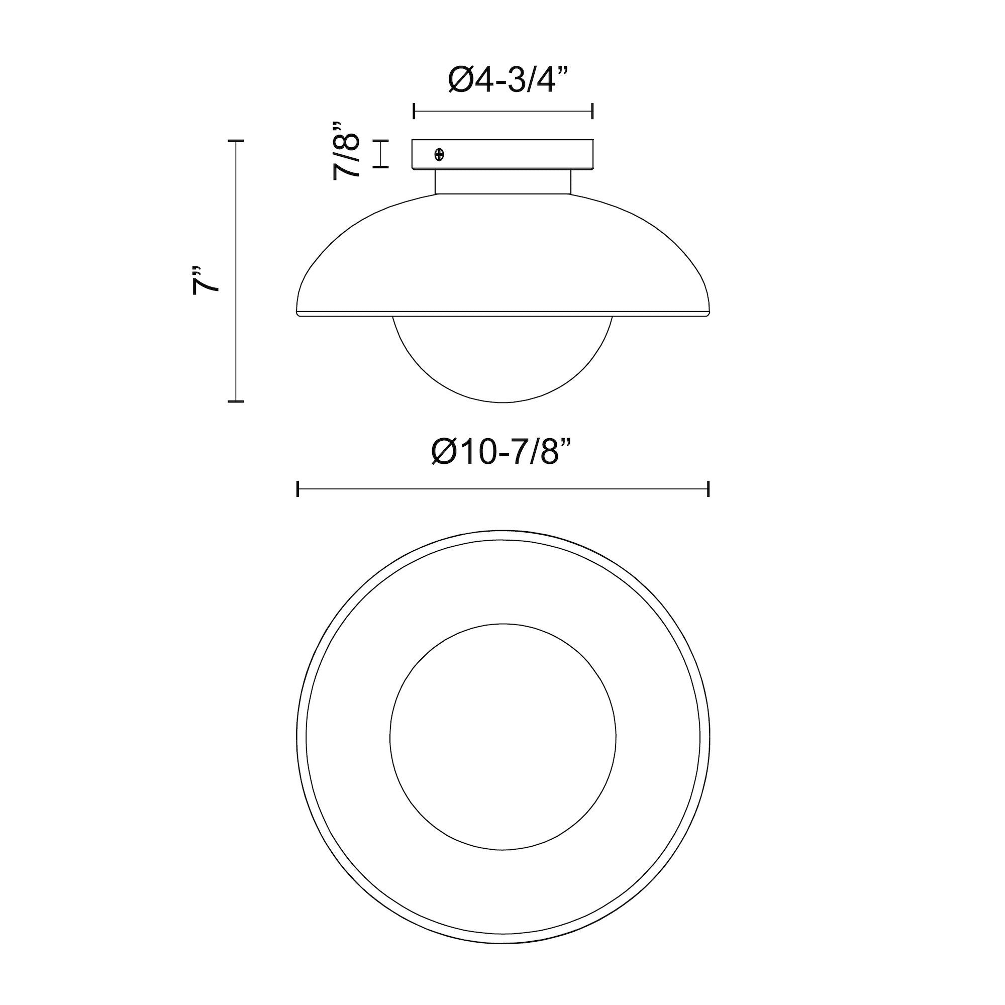 Rubio 11-in Matte Black/Opal Matte Glass 1 Light Flush Mount