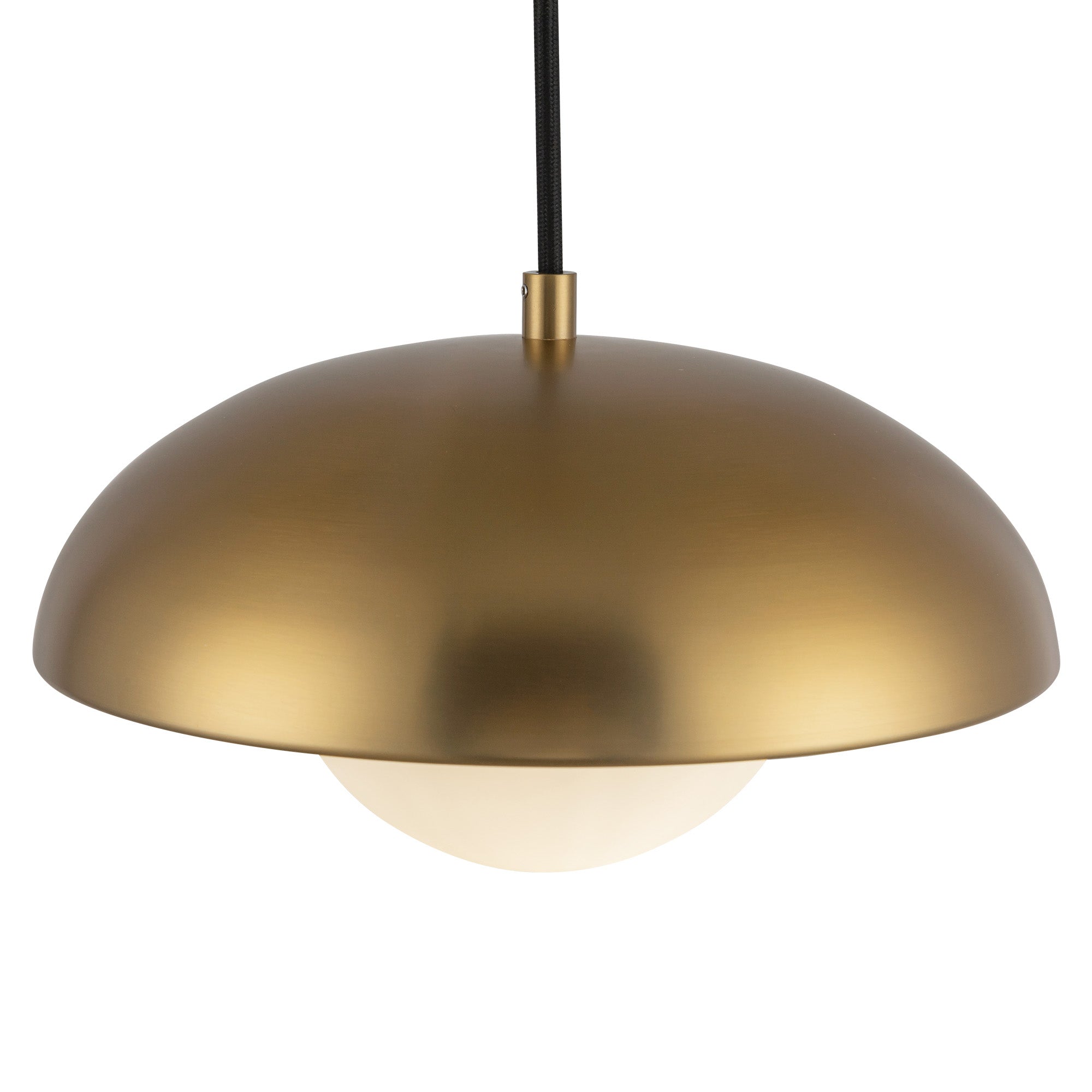 Rubio 11-in Aged Gold/Opal Matte Glass 1 Light Pendant