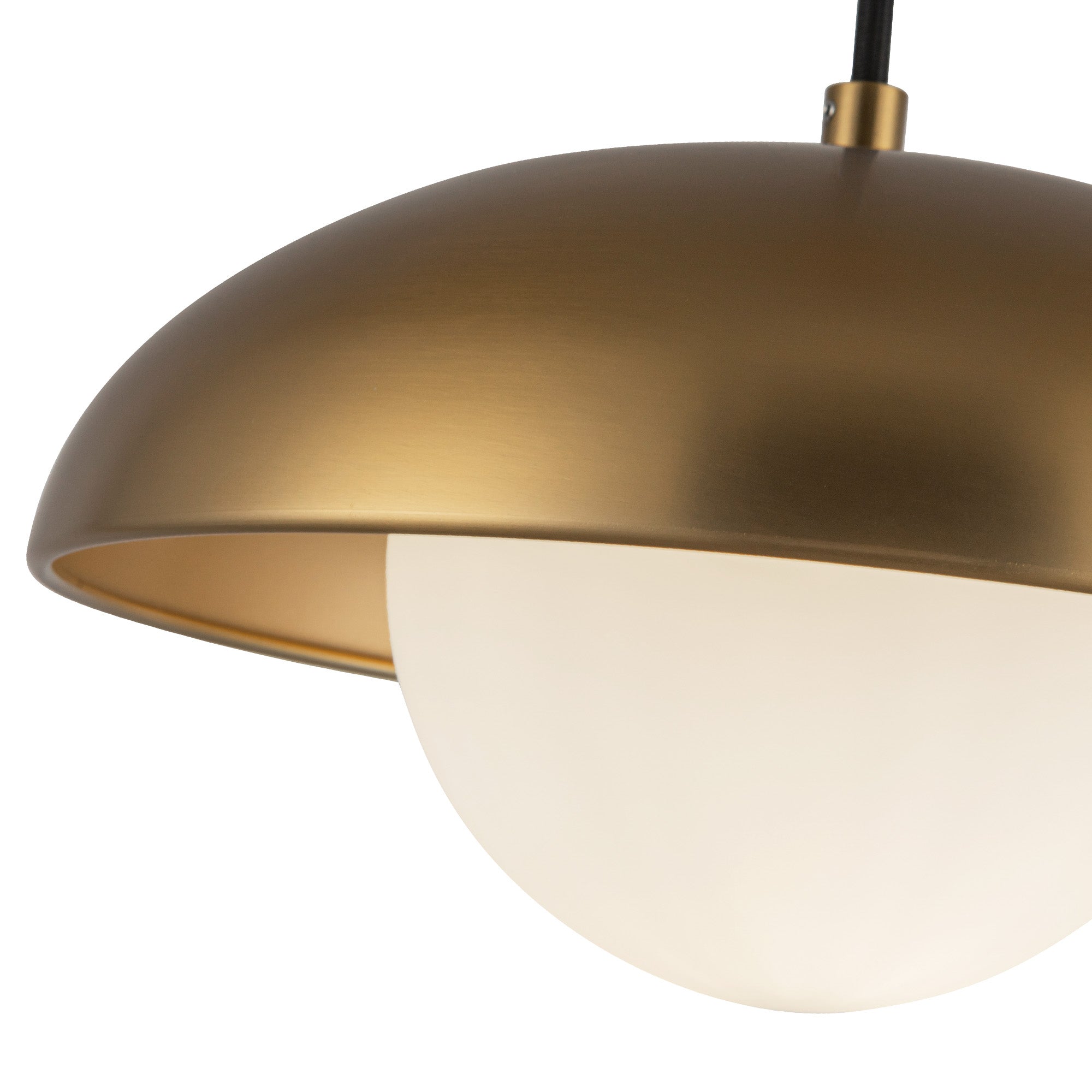 Rubio 11-in Aged Gold/Opal Matte Glass 1 Light Pendant