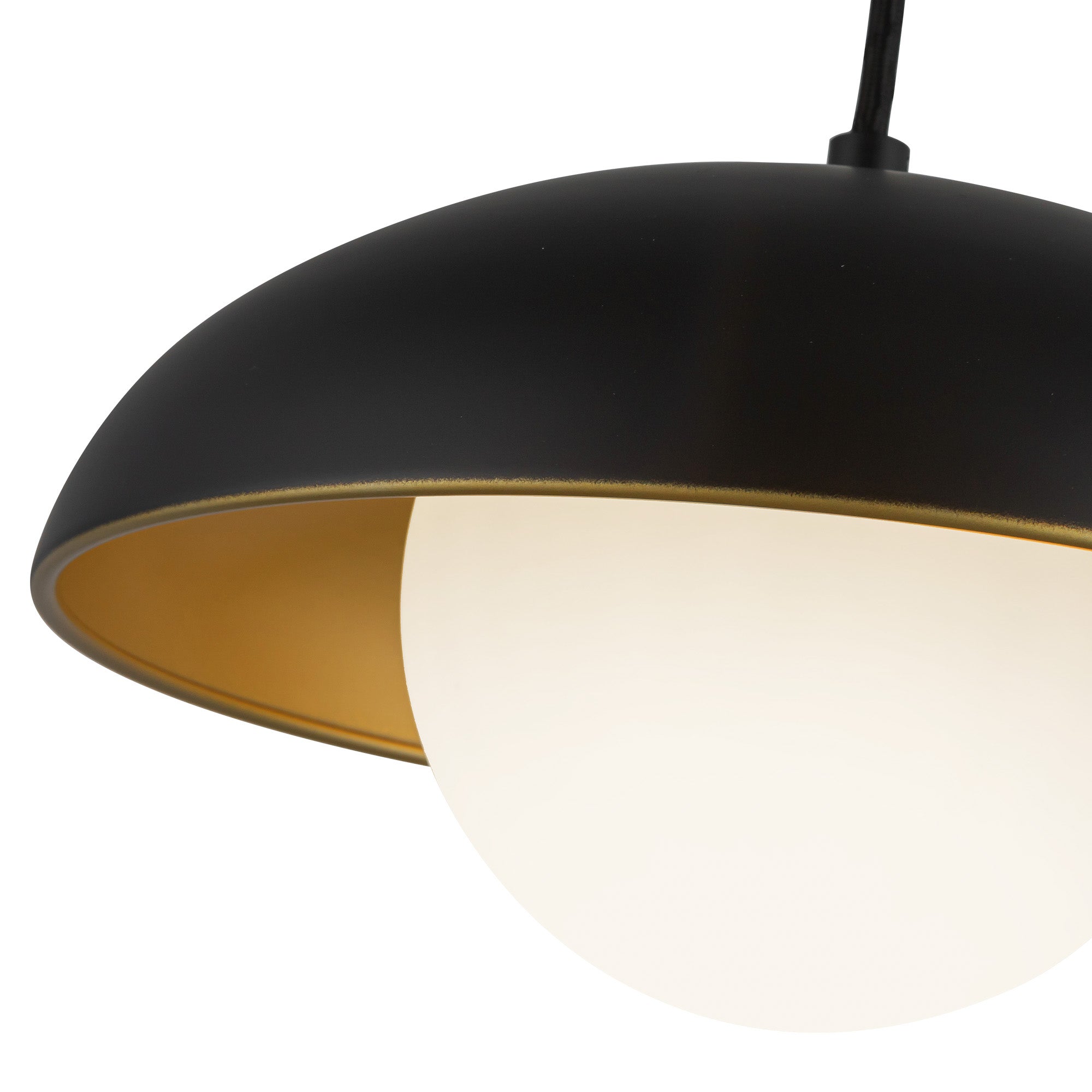 Rubio 11-in Matte Black/Opal Matte Glass 1 Light Pendant