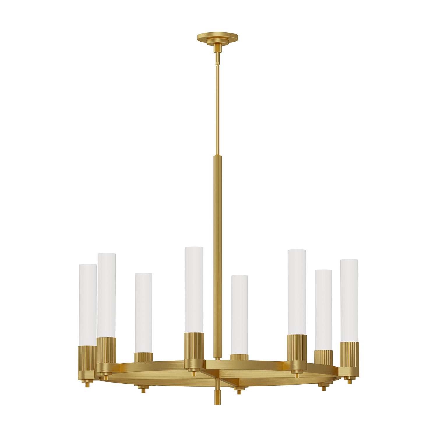 Rue 38-in Brushed Gold 8 Lights Chandeliers