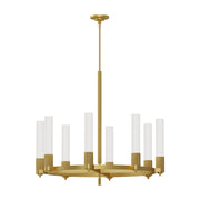 Rue 38-in Brushed Gold 8 Lights Chandeliers