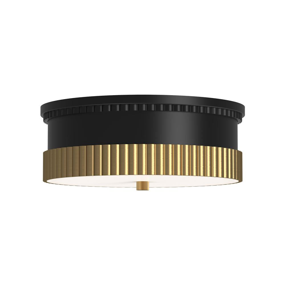 Alora Lighting RUE FM416114MBBG Flush Mount - Matte Black Brushed Gold