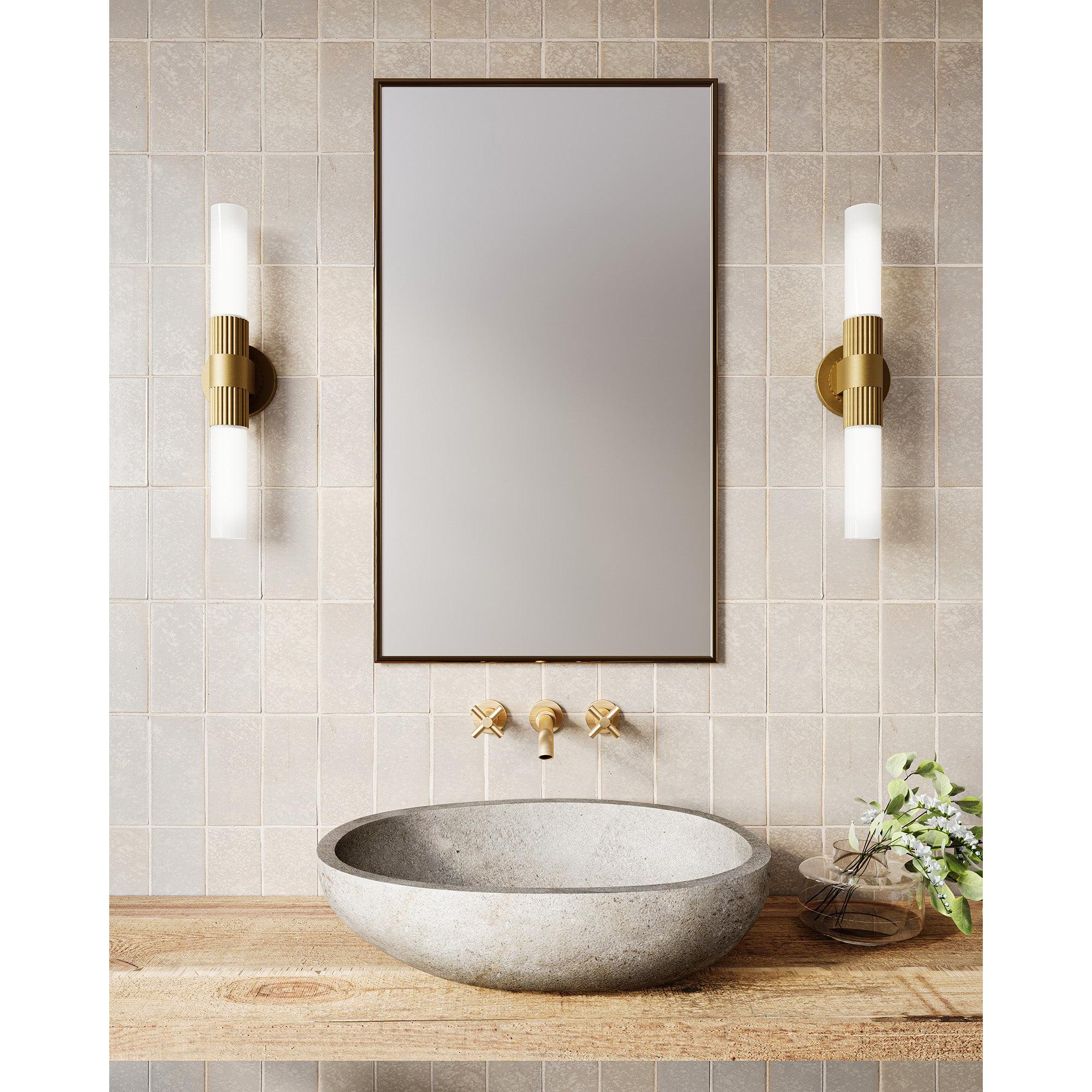Rue 22-in Brushed Gold 2 Lights Vanity