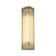 Sabre 12-in Ribbed Glass/Vintage Brass LED Wall/Vanity