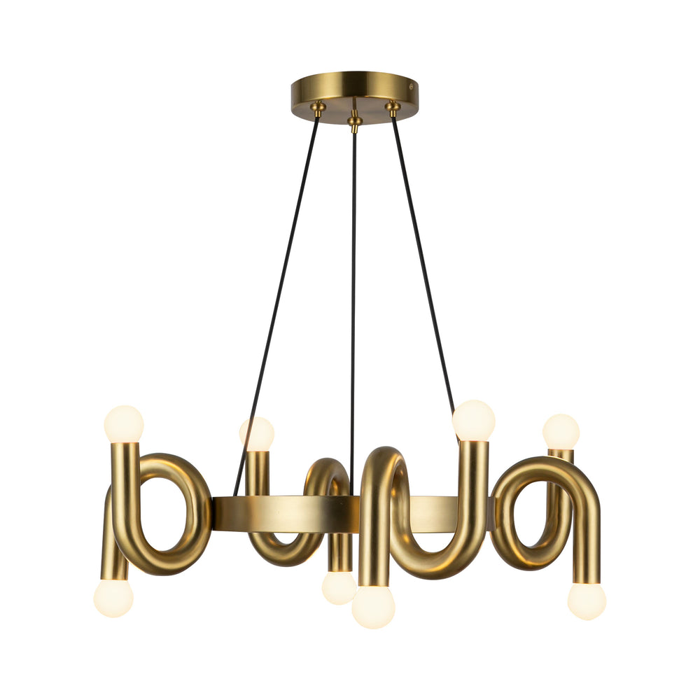 ALORA MOOD Lighting CH420823BG Chandelier, Brushed Gold, 23-in