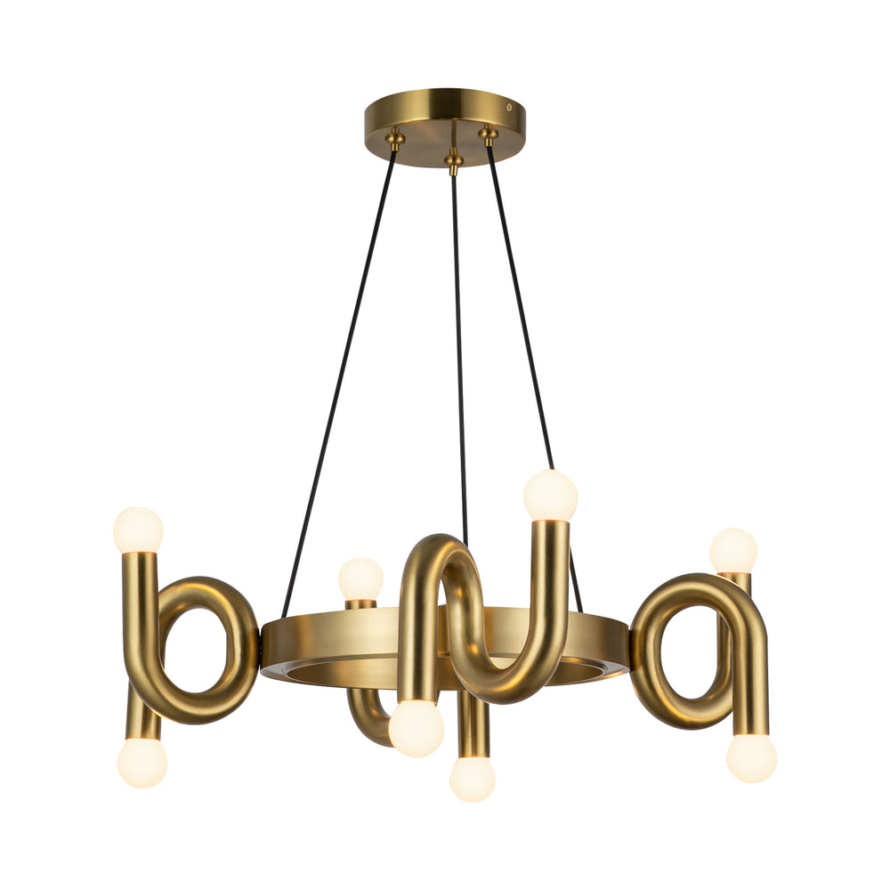ALORA MOOD Lighting CH420823BG Chandelier, Brushed Gold, 23-in