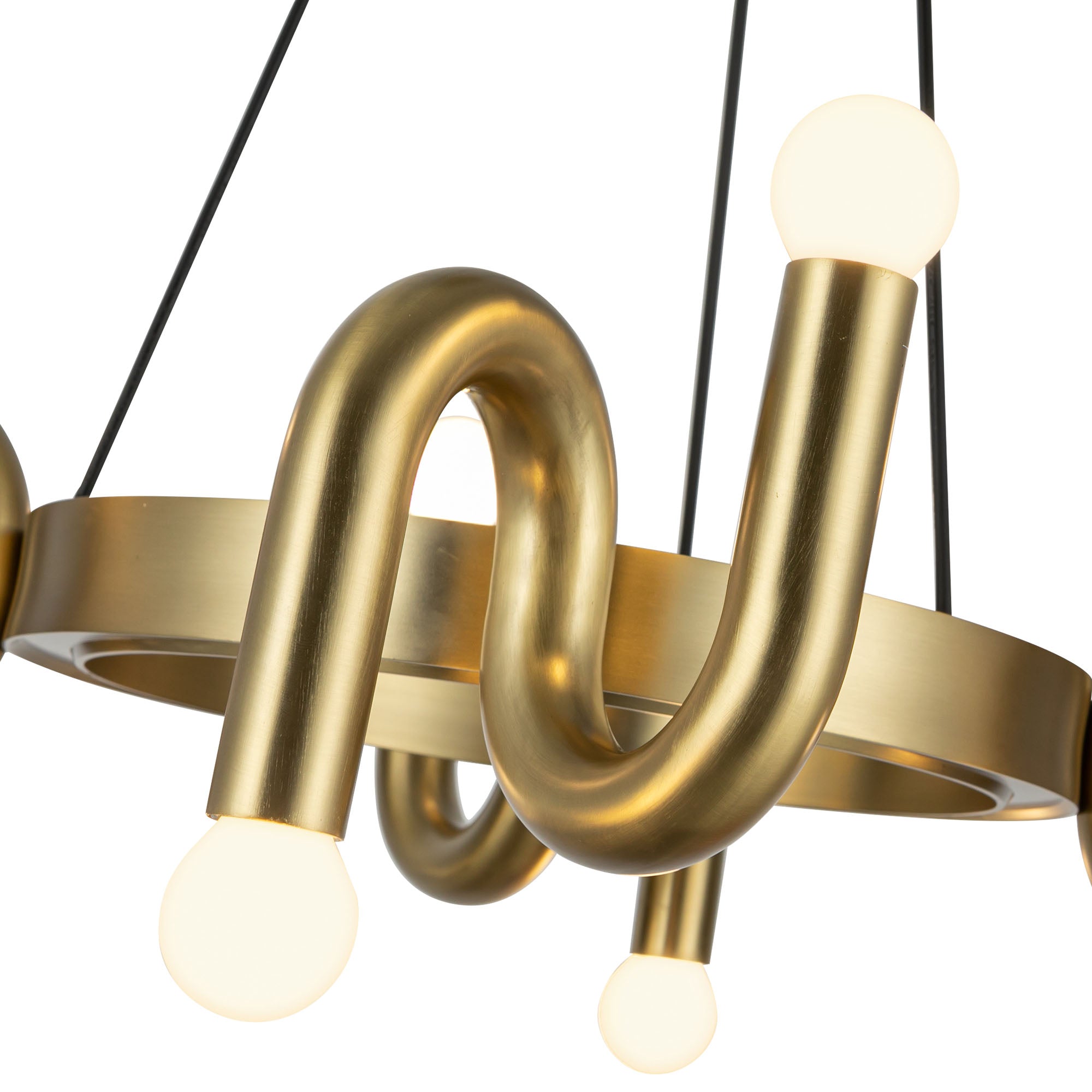 Sadie 23-in Brushed Gold Socket Chandelier
