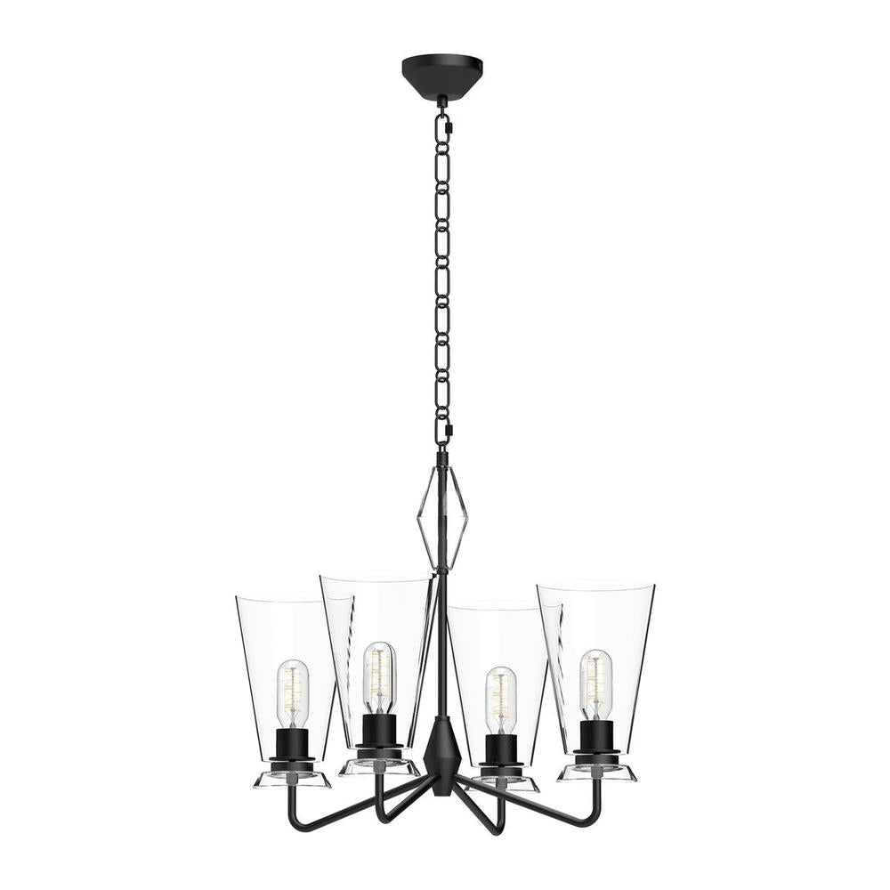 Alora Lighting SALEM CH570423MBCL Chandelier - Matte Black