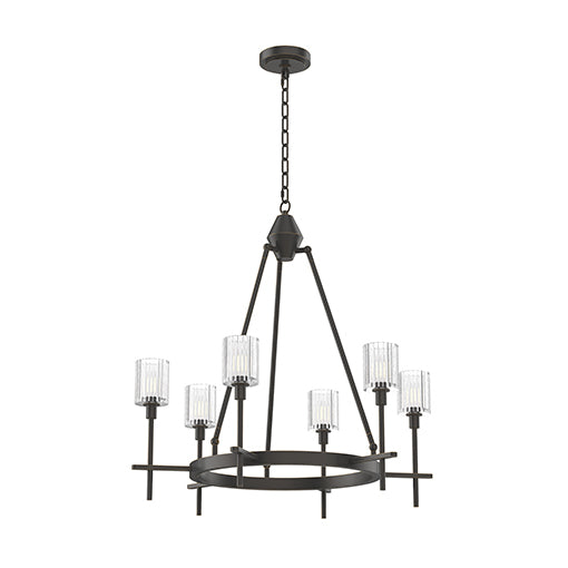 Alora Lighting SALITA CH314306UBRC Chandelier Traditional - Ribbed Crystal Urban Bronze