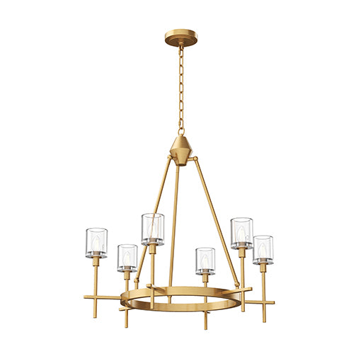 Alora Lighting SALITA CH314306VBCC Chandelier Traditional - Clear Crystal Vintage Brass