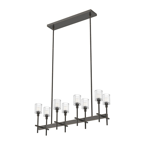 Alora Lighting SALITA LP314308UBRC Island Traditional - Ribbed Crystal Urban Bronze