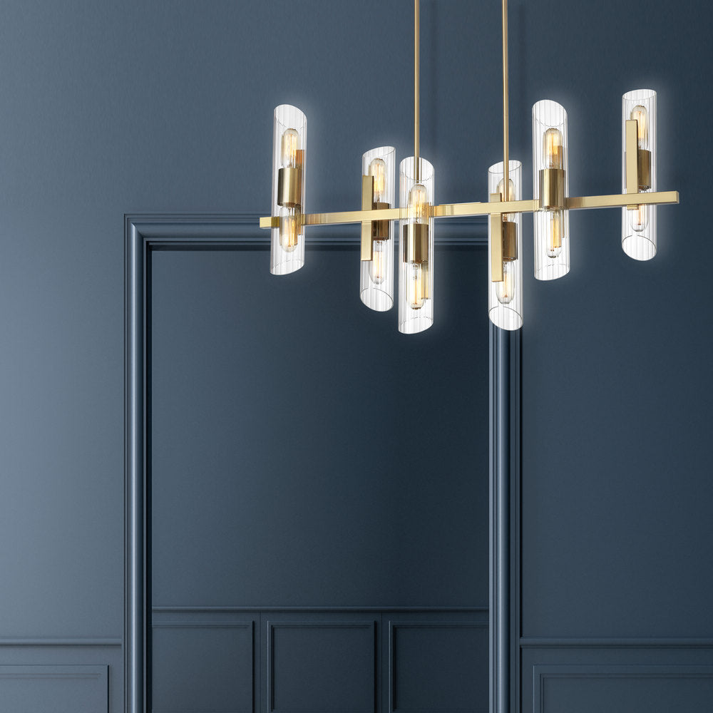 Dainolite SAMANTHA SAM-4012HC-AGB Chandelier Transitional - Aged Brass